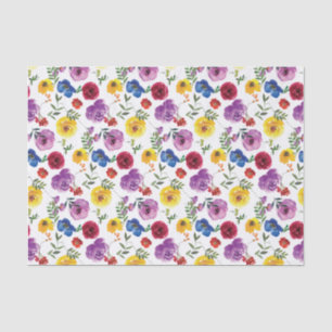 Bright & Bold Watercolor Floral Gift Tissue Paper