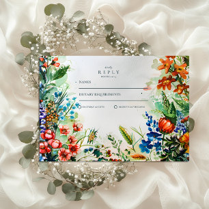 Bright Botanical Garden Wedding RSVP Card
