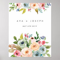 BRIGHT BOTANICAL WELCOME TO OUR WEDDING MINIMAL