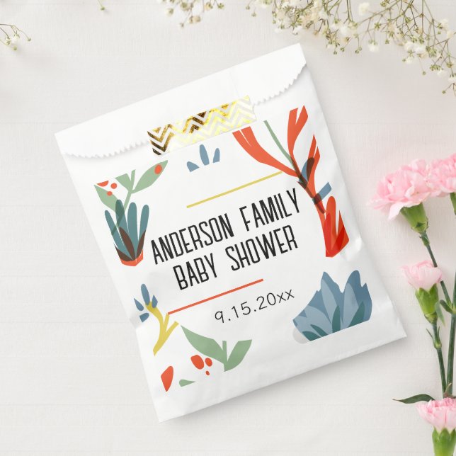 Bright Botanicals Baby Shower  Favour Bags (Sealed)