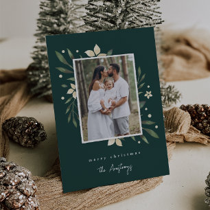 Bright Boughs   Botanical Christmas Photo Holiday Card
