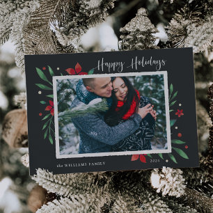 Bright Boughs   Happy Holidays Photo Holiday Card