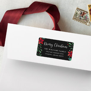Bright Boughs Holiday Return Address Label