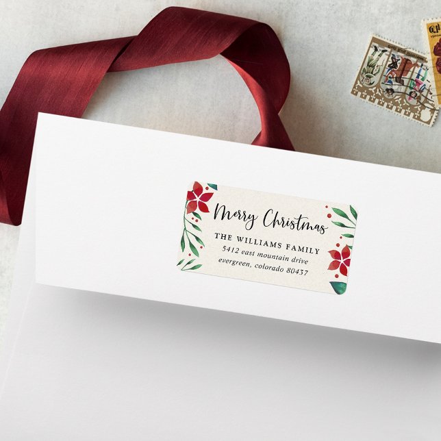 Bright Boughs | Holiday Return Address Label (Creator Uploaded)