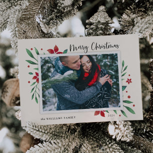 Bright Boughs   Merry Christmas Photo Holiday Card