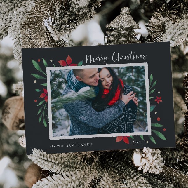 Bright Boughs | Merry Christmas Photo Holiday Card (Creator Uploaded)