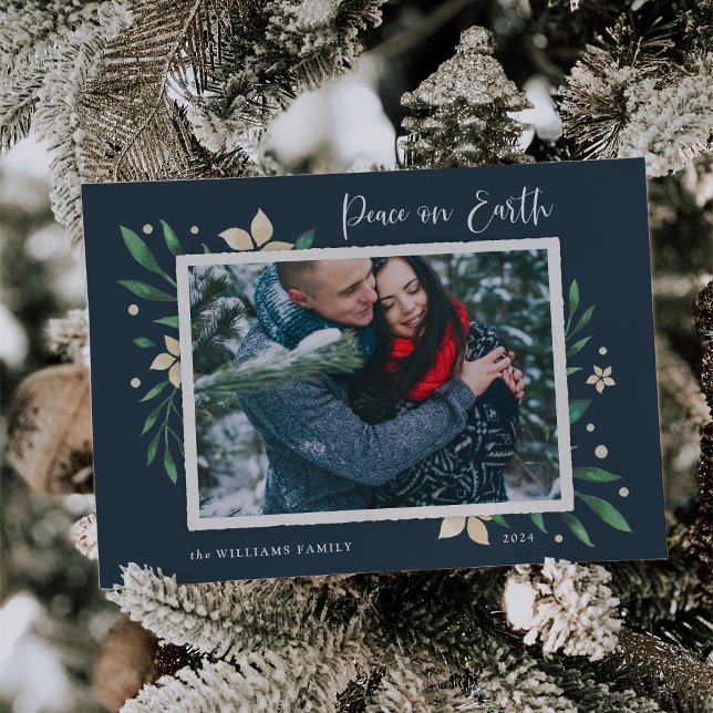 Bright Boughs | Peace On Earth Photo Holiday Card (Creator Uploaded)