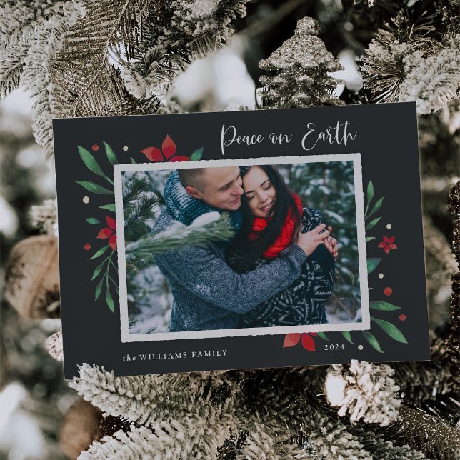 Bright Boughs | Peace On Earth Photo Holiday Card (Creator Uploaded)