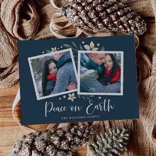 Bright Boughs   Two Photo Holiday Card