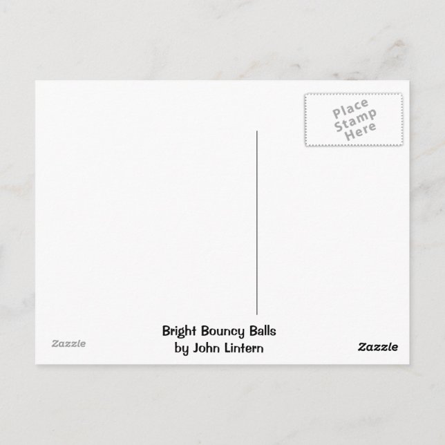 Bright Bouncy Balls Postcard (Back)