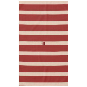 Bright Burgundy Red Stripes Tablecloth