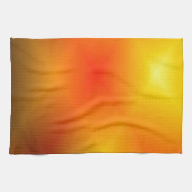 Bright Burnt Orange Tea Towel (Horizontal)