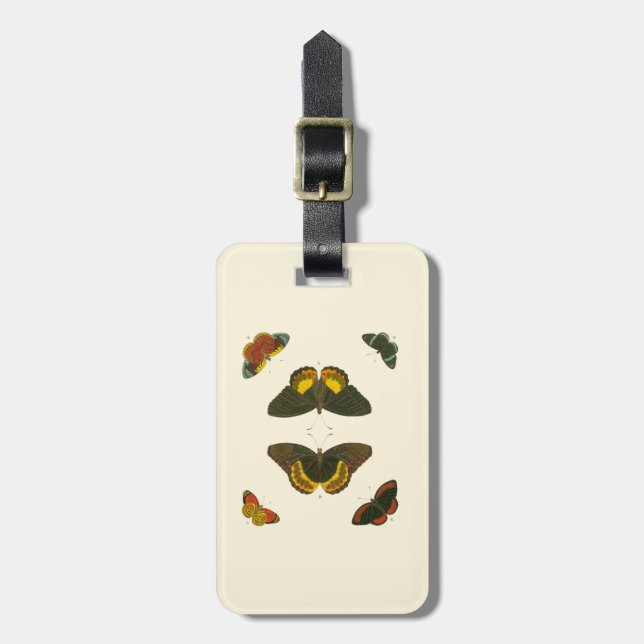 Bright Butterflies by Pieter Cramer Luggage Tag (Front Vertical)