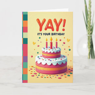 Bright Cake Birthday Card