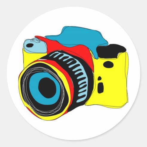 camera stickers labels zazzle uk