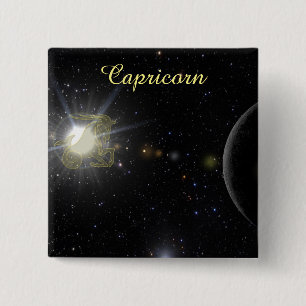 Bright Capricorn 15 Cm Square Badge