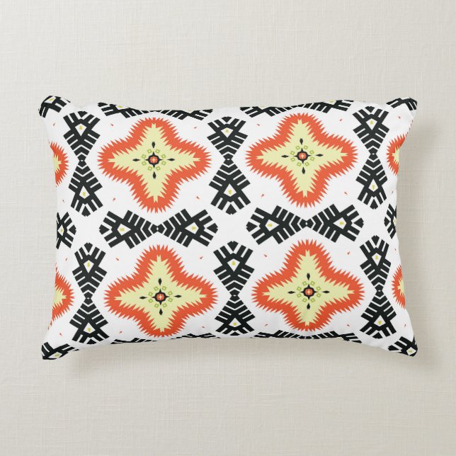 Bright Carpet: Ethnic Aztec Ornament Decorative Cushion (Front)