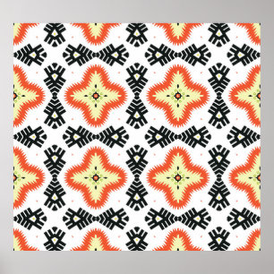 Bright Carpet: Ethnic Aztec Ornament Poster