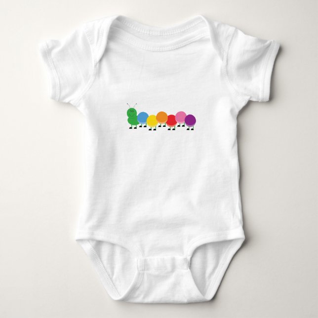 Bright Caterpillar Baby Bodysuit (Front)