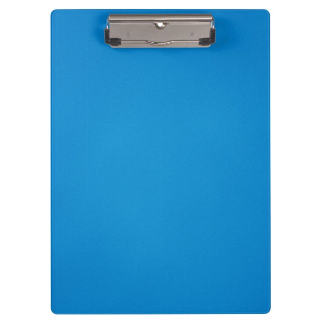 Bright Cerulean Blue with Grainy Texture Clipboard (Front)