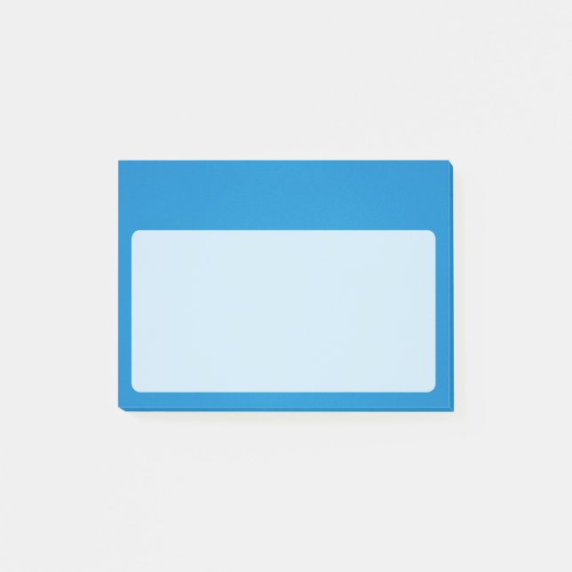 Bright Cerulean Blue with Grainy Texture Post-it Notes (Front)