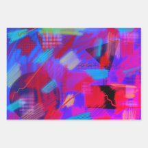 Bright & Cheerful Abstract Digital Art 3 Colours