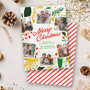 Bright & Cheerful Modern Merry Christmas Holiday Card