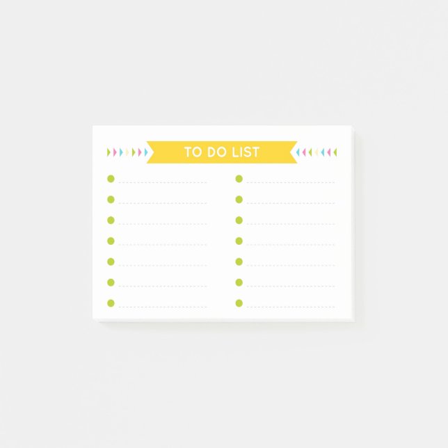 Bright Cheerful To-Do List Post-it Notes (Front)