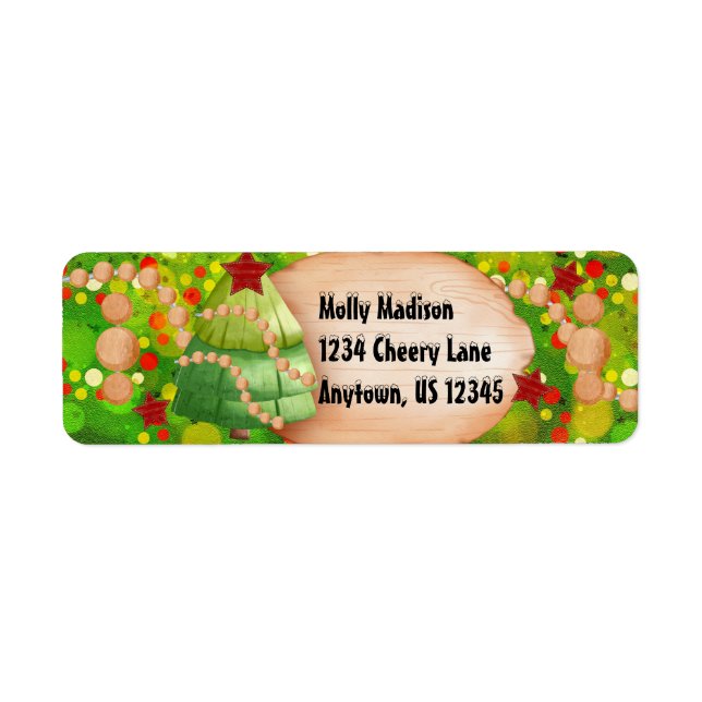 Bright Cheery Christmas Tree Wood Sign (Front)