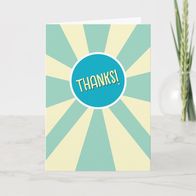 Bright Cheery Thank You Holiday Card (Front)