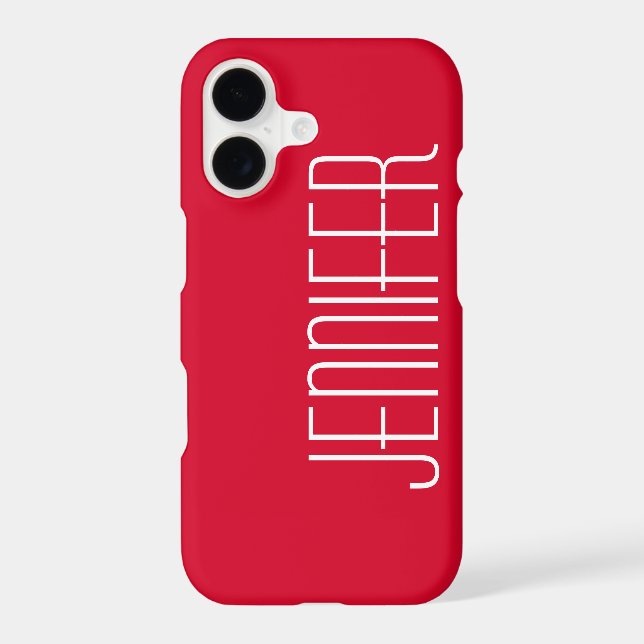 Bright Cherry Red , Personalised Jumbo Custom Name (Back)