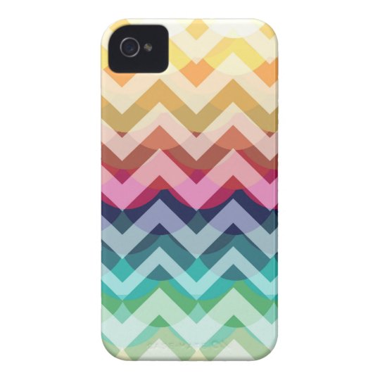 Bright Chevron Scallop Summer Pattern iPhone Case