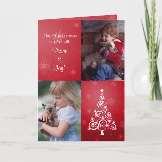 Bright Christmas Folded Photo Card (Front)