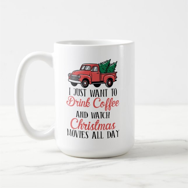 Bright Christmas Spirit in a Coffee Cup Design (Left)