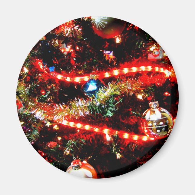 Bright Christmas Tree Trimmings Magnet (Front)
