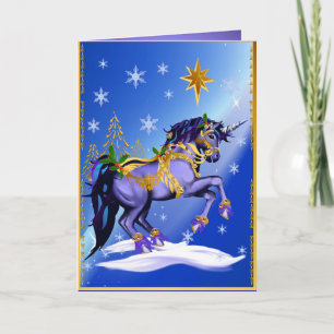Bright Christmas Unicorn Card
