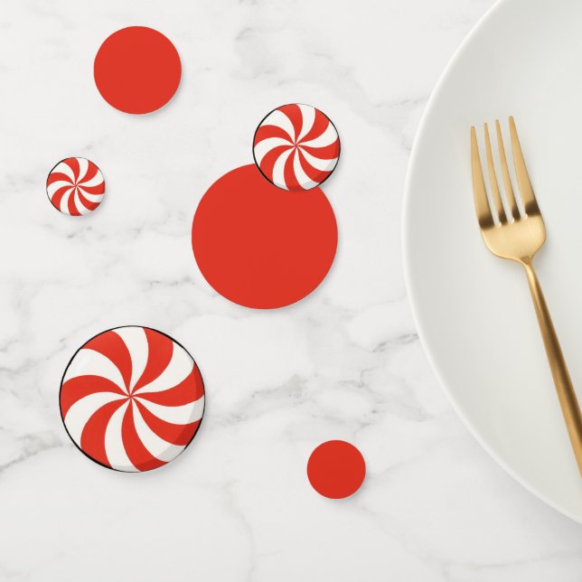 Bright, Christmas/winter peppermint Confetti (Group)