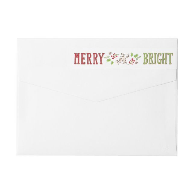 Bright Christmas Wraparound Address Label (Back)