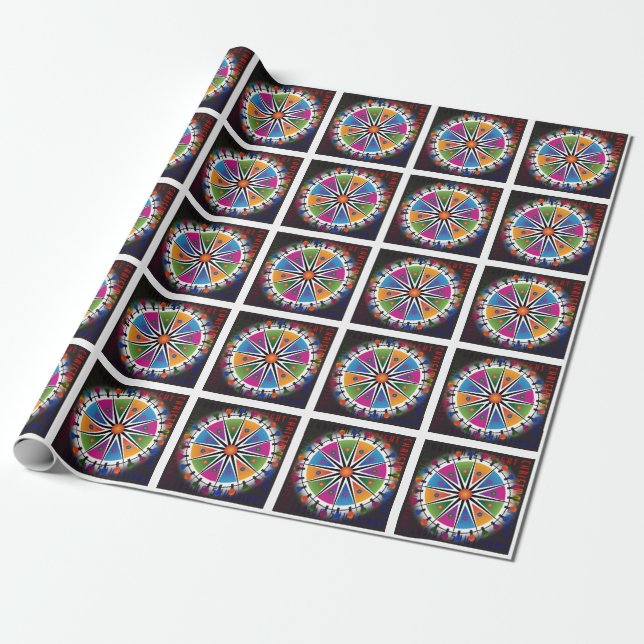 Bright Christmas Wrapping Paper (Unrolled)
