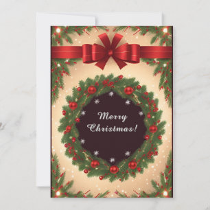 Bright Christmas Wreath Card