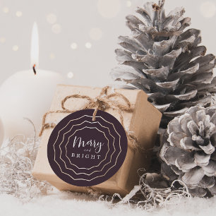 Bright Circle   Elegant Modern Christmas Gift Tags