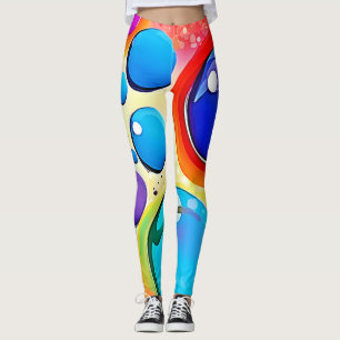 Bright Circle Pop Art Leggings