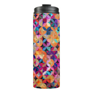 Bright Circles Abstract Vintage Background Thermal Tumbler