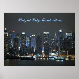 Bright City Manhattan Poster