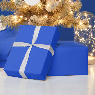 Bright Cobalt Blue Plain Solid Colour  Wrapping Paper