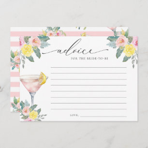 Bright Cocktail Recipe for The Bride To Be Enclosure Card