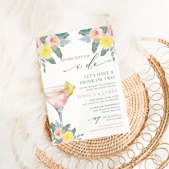Bright Cocktail Wedding Shower Invitation (Creator Uploaded)