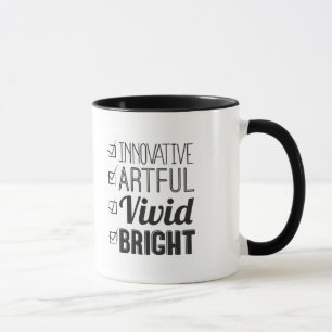 BRIGHT Coffee Mug, Checklist Mug