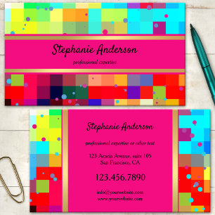 Bright Colorful Confetti Business Card