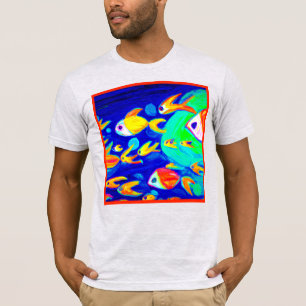 Bright Colorful Fish Patterns Painting. Buy Now T-Shirt